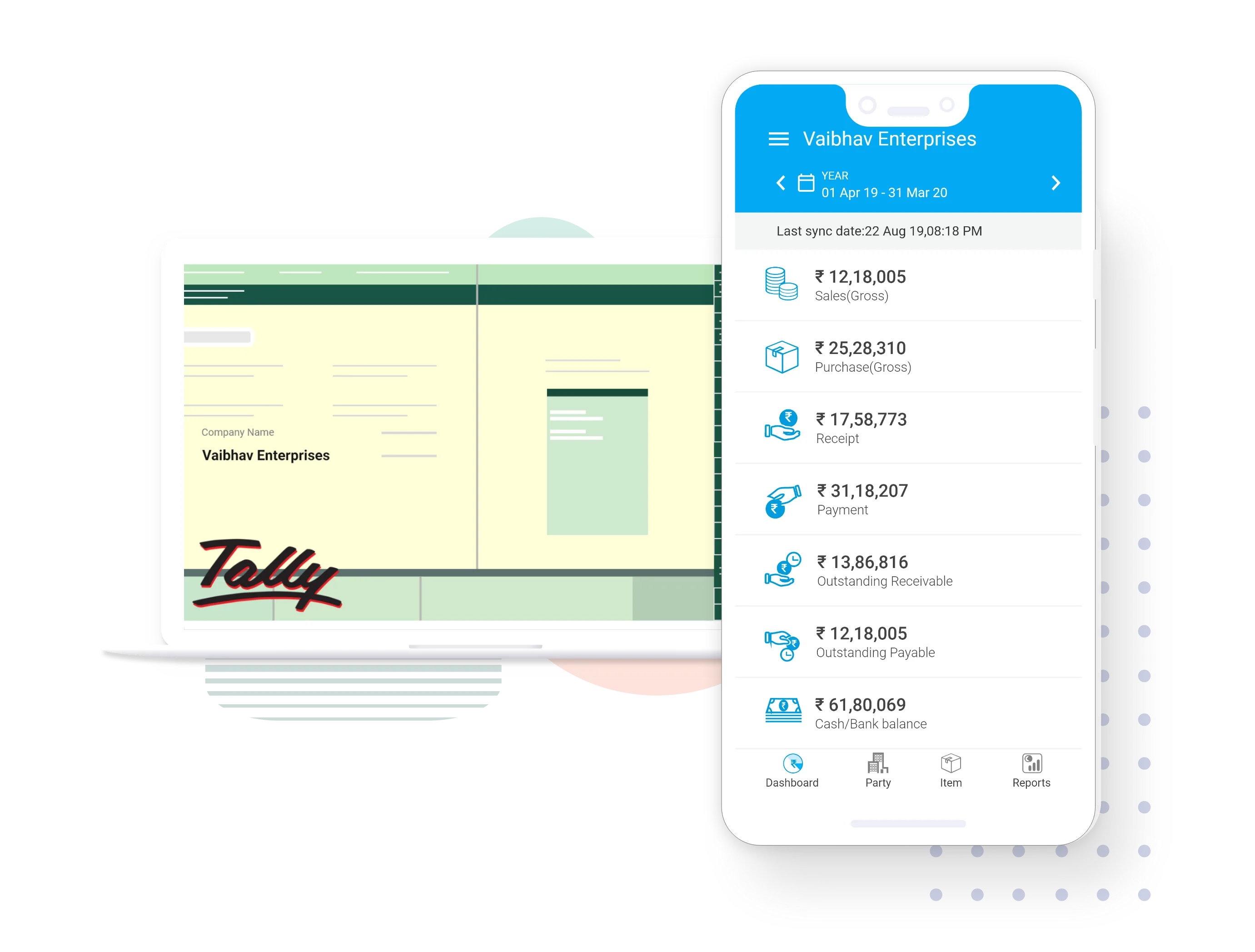 Image of Tally mobile app interface Image of Tally mobile app interface